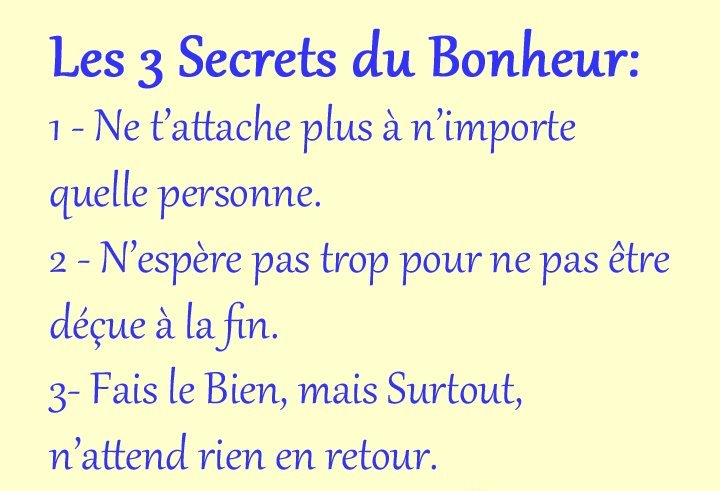 Les 3 Secrets Du Bonheur